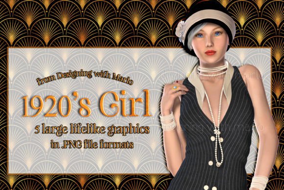 Download 1920's Classy Girl Poser PNG Graphics - Graphic Collection