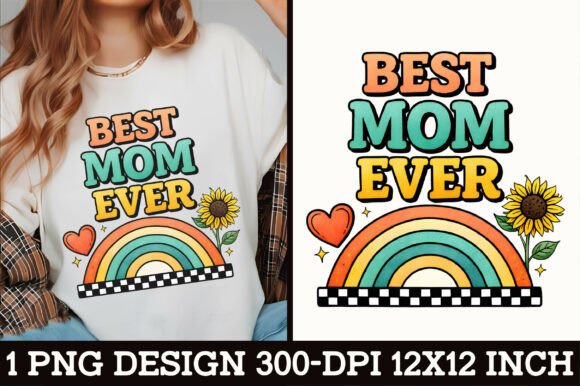 Download Retro Best Mom Ever T-Shirt Design - Premium Resources