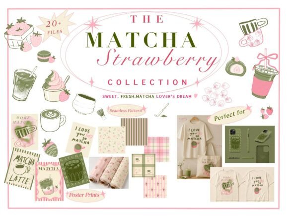 Download Matcha Strawberry Aesthetic - Premium Resources